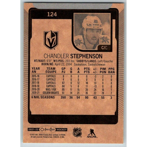 2021-22 O-Pee-Chee (Upper Deck OPC) Chandler Stephenson Vegas Golden Knights - Collectible Craze America