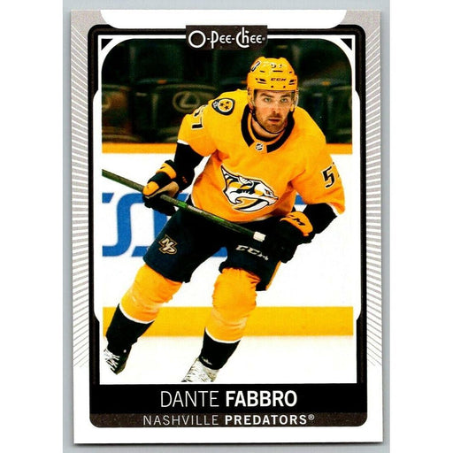 2021-22 O-Pee-Chee (Upper Deck OPC) Dante Fabbro Nashville Predators #243 - Collectible Craze America