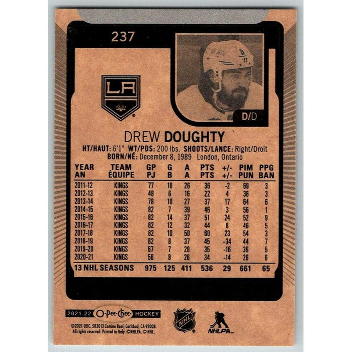 2021-22 O-Pee-Chee (Upper Deck OPC) Drew Doughty Los Angeles Kings #237 - Collectible Craze America