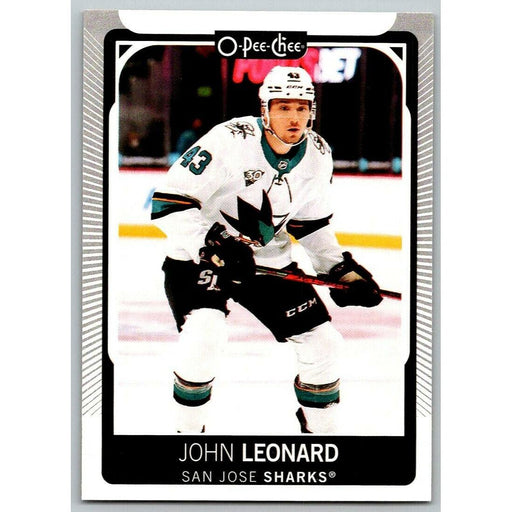 2021-22 O-Pee-Chee (Upper Deck OPC) John Leonard San Jose Sharks #318 - Collectible Craze America