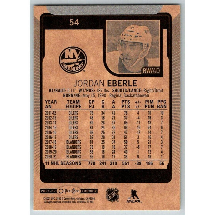 2021-22 O-Pee-Chee (Upper Deck OPC) Jordan Eberle New York Islanders #54 - Collectible Craze America