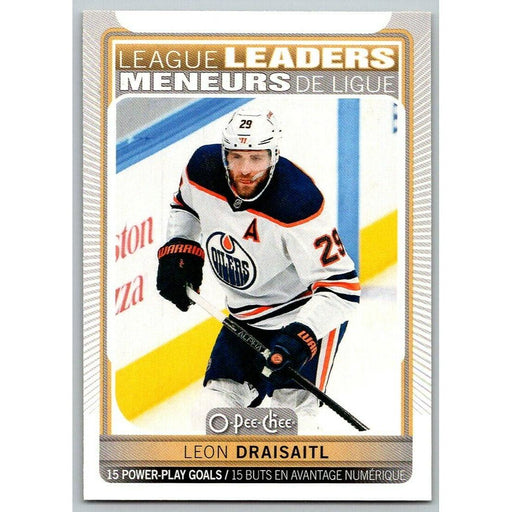 2021-22 O-Pee-Chee (Upper Deck OPC) League Leaders Leon Draisaitl Edmonton - Collectible Craze America