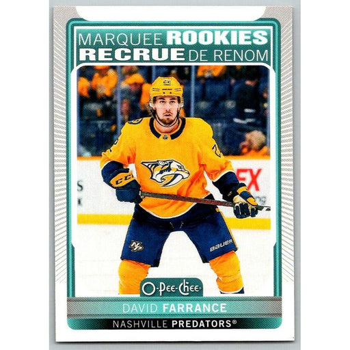 2021-22 O-Pee-Chee (Upper Deck OPC) Marquee Rookies David Farrance RC Nashville - Collectible Craze America