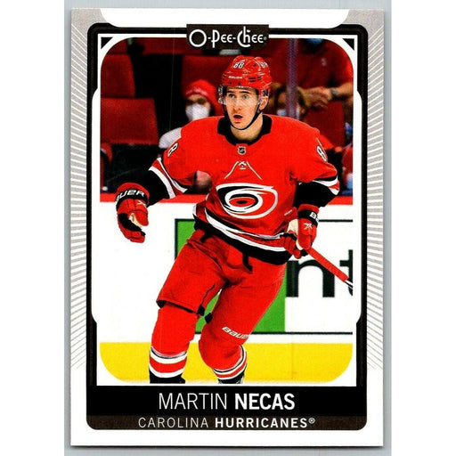 2021-22 O-Pee-Chee (Upper Deck OPC) Martin Necas Carolina Hurricanes #411 - Collectible Craze America