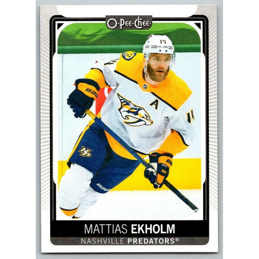 2021-22 O-Pee-Chee (Upper Deck OPC) Mattias Ekholm Nashville Predators #265 - Collectible Craze America