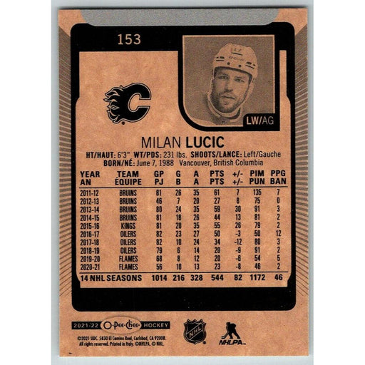 2021-22 O-Pee-Chee (Upper Deck OPC) Milan Lucic Calgary Flames #153 - Collectible Craze America