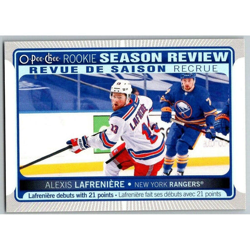 2021-22 O-Pee-Chee (Upper Deck OPC) Rookie Season Review Alexis Lafreniere New - Collectible Craze America