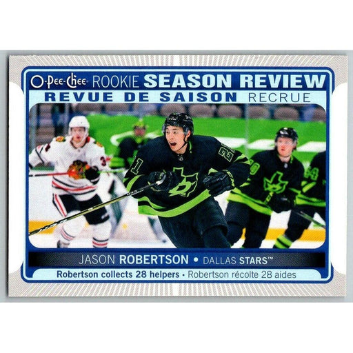 2021-22 O-Pee-Chee (Upper Deck OPC) Rookie Season Review Jason Robertson Dallas - Collectible Craze America