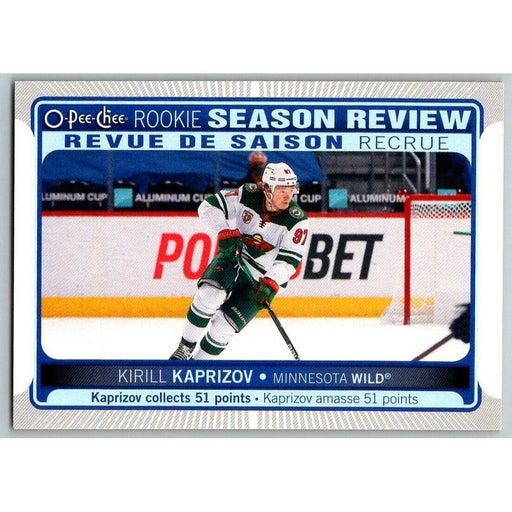 2021-22 O-Pee-Chee (Upper Deck OPC) Rookie Season Review Kirill Kaprizov - Collectible Craze America