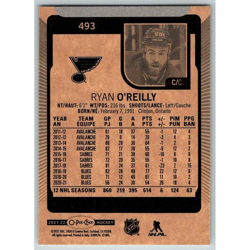 2021-22 O-Pee-Chee (Upper Deck OPC) Ryan O'Reilly St. Louis Blues #493 - Collectible Craze America