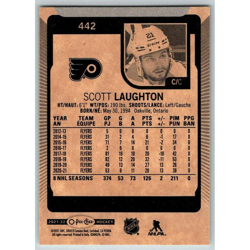 2021-22 O-Pee-Chee (Upper Deck OPC) Scott Laughton Philadelphia Flyers #442 - Collectible Craze America