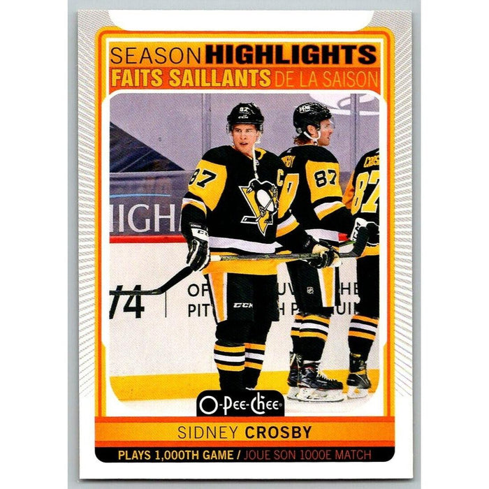 2021-22 O-Pee-Chee (Upper Deck OPC) Season Highlights Sidney Crosby Pittsburgh - Collectible Craze America