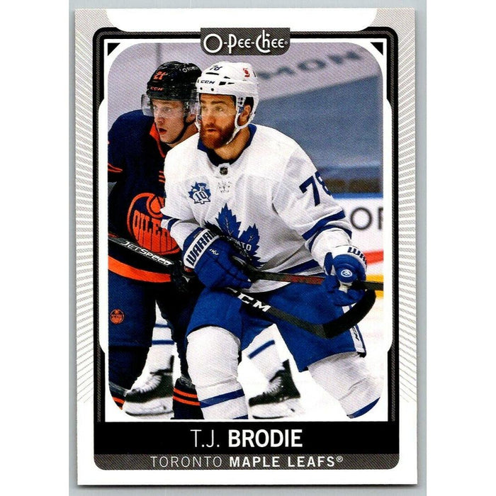 2021-22 O-Pee-Chee (Upper Deck OPC) T.J. Brodie Toronto Maple Leafs #350 - Collectible Craze America