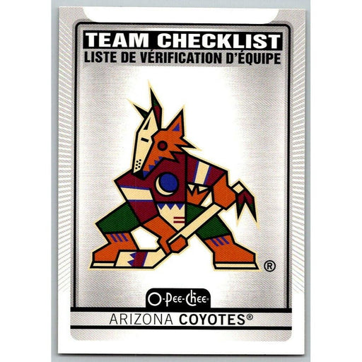 2021-22 O-Pee-Chee (Upper Deck OPC) Team Checklist Arizona Coyotes #552 - Collectible Craze America