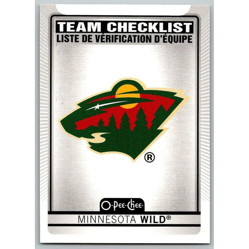 2021-22 O-Pee-Chee (Upper Deck OPC) Team Checklist Minnesota Wild #565 - Collectible Craze America