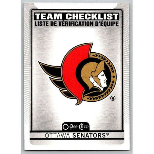 2021-22 O-Pee-Chee (Upper Deck OPC) Team Checklist Ottawa Senators #571 - Collectible Craze America