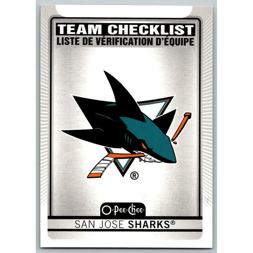 2021-22 O-Pee-Chee (Upper Deck OPC) Team Checklist San Jose Sharks #574 - Collectible Craze America