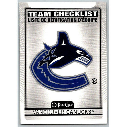 2021-22 O-Pee-Chee (Upper Deck OPC) Team Checklist Vancouver Canucks #578 - Collectible Craze America