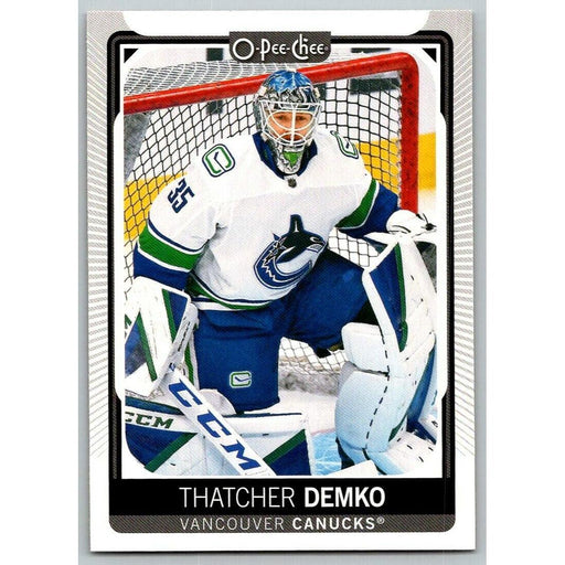 2021-22 O-Pee-Chee (Upper Deck OPC) Thatcher Demko Vancouver Canucks #354 - Collectible Craze America