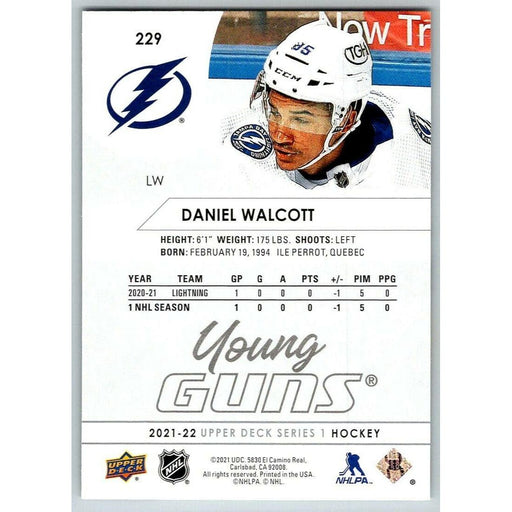 2021-22 UD Hockey Series 1 Daniel Walcott RC Tampa Bay Lightning #229 Young Guns - Collectible Craze America