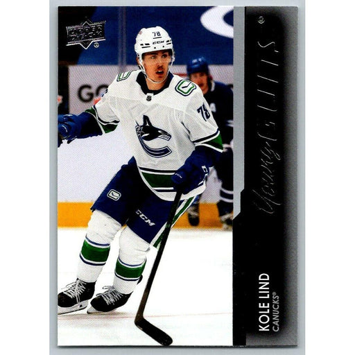 2021-22 UD Hockey Series 1 Kole Lind RC Vancouver Canucks #247 Young Guns - Collectible Craze America