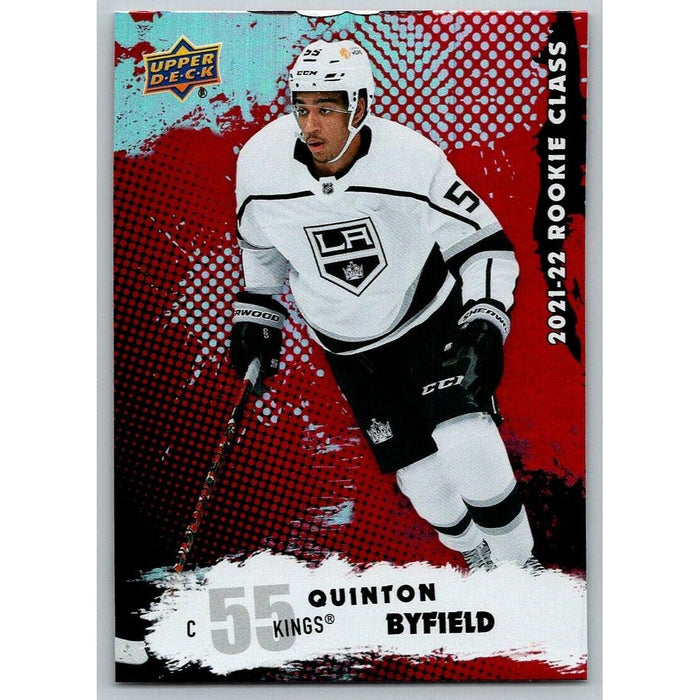 2021-22 UD Hockey Series 1 Quinton Byfield RC Los Angeles Kings #RC-1 Red Rookie - Collectible Craze America