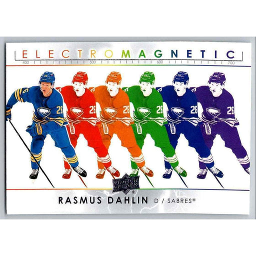 2021-22 UD Hockey Series 1 Rasmus Dahlin Buffalo Sabres #EM-27 Electromagnetic - Collectible Craze America