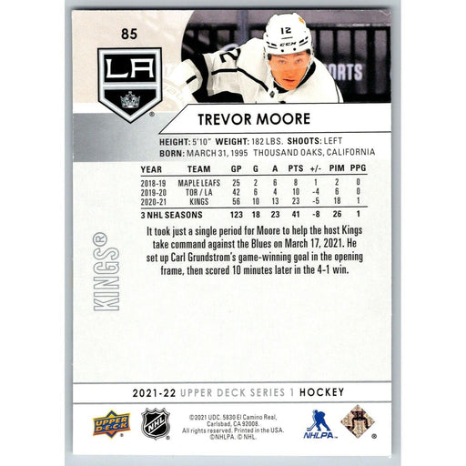 2021-22 UD Hockey Series 1 Trevor Moore Los Angeles Kings #85 - Collectible Craze America