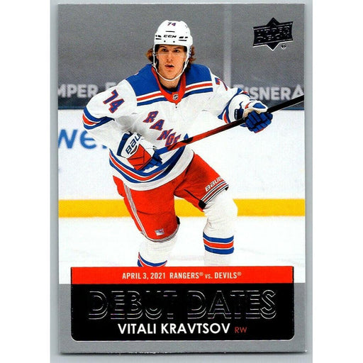 2021-22 Upper Deck Hockey Series 1 Debut Dates #DD-24 Vitali Kravtsov New York - Collectible Craze America