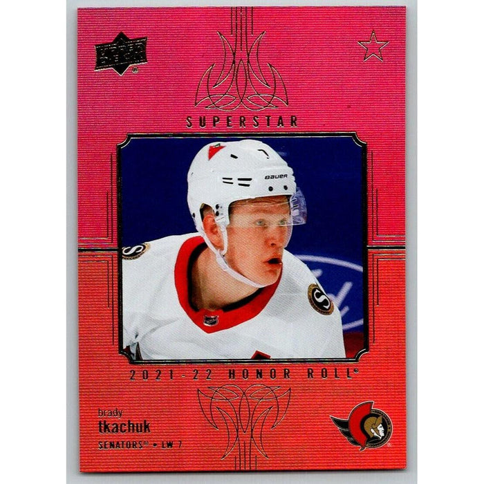 2021-22 Upper Deck Hockey Series 1 Honor Roll #HR-47 Brady Tkachuk Ottawa - Collectible Craze America