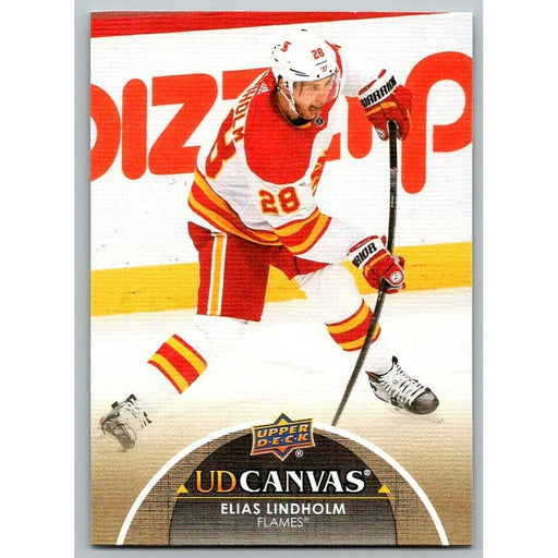 2021-22 Upper Deck Hockey Series 1 UD Canvas #C12 Elias Lindholm Calgary Flames - Collectible Craze America