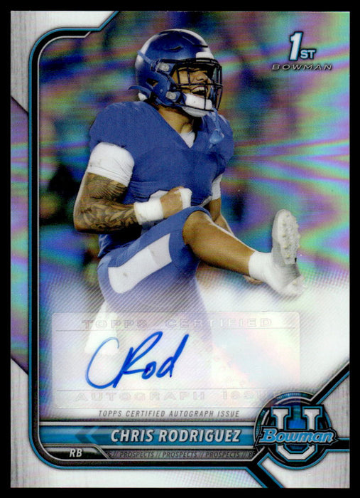 Chris Rodriguez 2021 Bowman University Football Front of Card