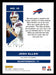 Josh Allen 2021 Panini Chronicles Football Chronicles Pink Back of Card