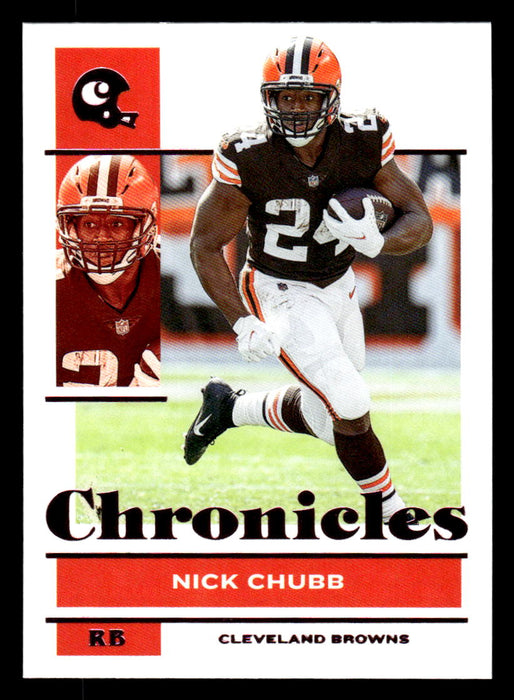 Nick Chubb 2021 Panini Chronicles Football Chronicles Pink Front of Card