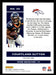 Courtland Sutton 2021 Panini Chronicles Football Chronicles Pink Back of Card