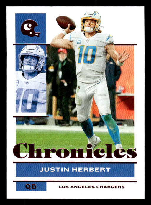 Justin Herbert 2021 Panini Chronicles Football Chronicles Pink Front of Card