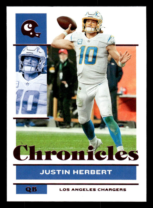 Justin Herbert 2021 Panini Chronicles Football Chronicles Pink Front of Card