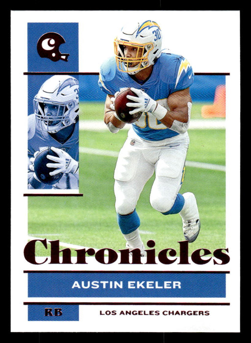 Austin Ekeler 2021 Panini Chronicles Football Chronicles Pink Front of Card