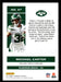 Michael Carter 2021 Panini Chronicles Football Chronicles Pink Back of Card