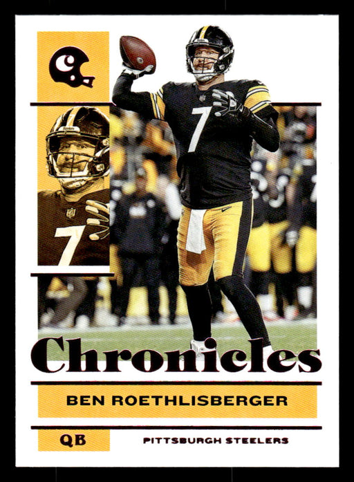 Ben Roethlisberger 2021 Panini Chronicles Football Chronicles Pink Front of Card