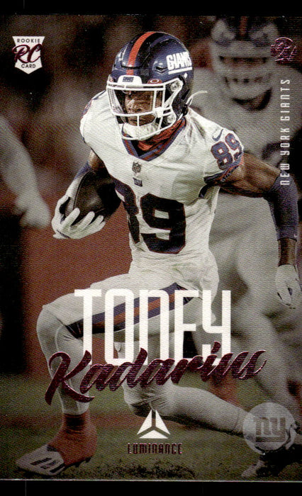 Kadarius Toney 2021 Panini Chronicles Football Luminance Pink Front of Card