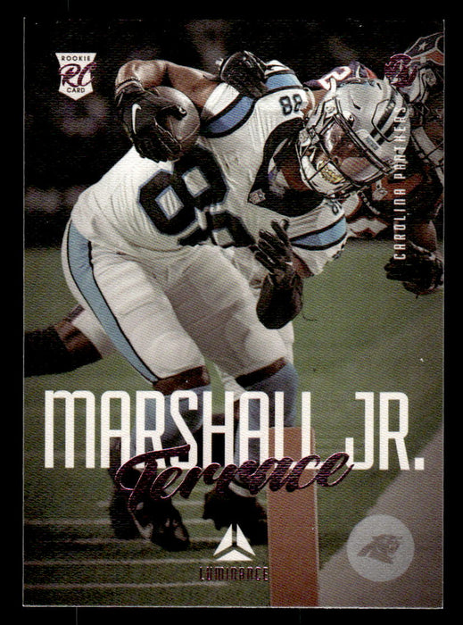 Terrace Marshall Jr. 2021 Panini Chronicles Football Luminance Pink Front of Card