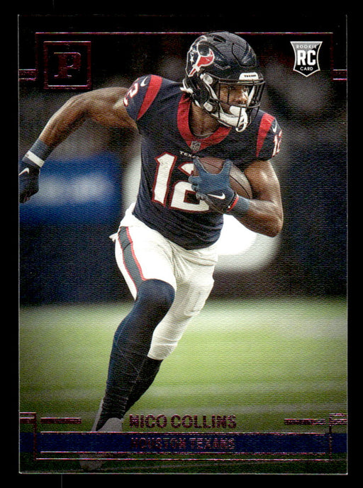 Nico Collins 2021 Panini Chronicles Football Panini Pink Front of Card