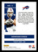 Dawson Knox 2021 Panini Chronicles Football Chronicles Back of Card