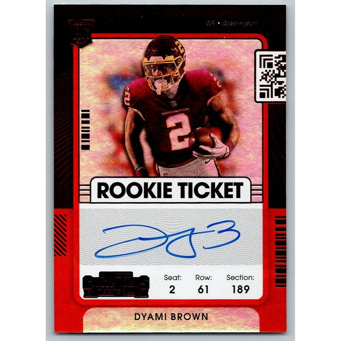 2021 Panini Contenders Football #125 Dyami Brown RC Washington Commanders Auto - Collectible Craze America