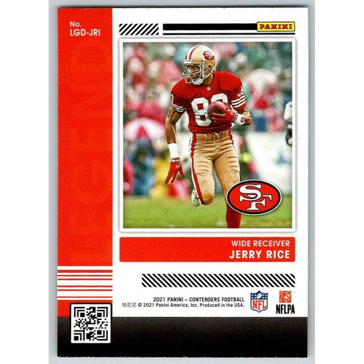 2021 Panini Contenders Football #LGD-JRI Jerry Rice San Francisco 49ers - Collectible Craze America