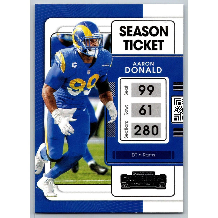 Aaron Donald 2021 Contenders Football Season Ticket Card #56 Los Angeles  Rams