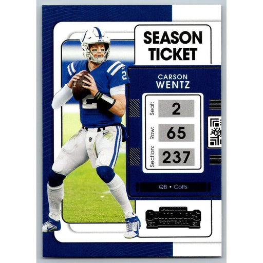 2021 Panini Contenders NFL Carson Wentz Indianapolis Colts #41 - Collectible Craze America