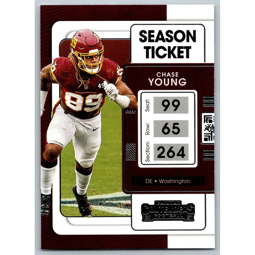 2021 Panini Contenders NFL Chase Young Washington Football Team #100 - Collectible Craze America