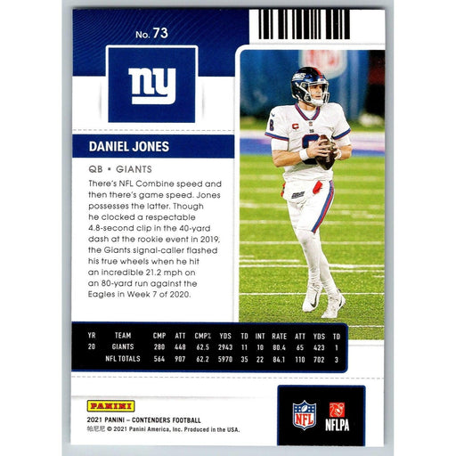 2021 Panini Contenders NFL Daniel Jones New York Giants #73 - Collectible Craze America